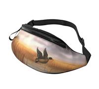 Hunting Flying Wild Ducks 6 Printed Personalized Waist Bag, Lightweight and Versatile Crossbody Bag for Everyday and Outdoor Adventures