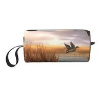 Hunting Flying Wild Ducks 6 Printed Travel Makeup Bag Portable Cosmetic Bag Makeup Case Toiletry Handbag Organiser for Women