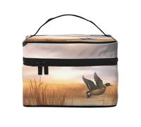 Hunting Flying Wild Ducks 6 Printing Makeup Bag for Women Portable Travel Cosmetic Case Make Up Organizer Bag Beauty Box with Inner Pouch and Handle