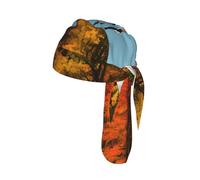 Hunting Flying Wild Ducks and tree Print Cycling Headwrap Under Helmet Skull Cap Sweat Wicking Quick Dry for Patriotic Event Gift