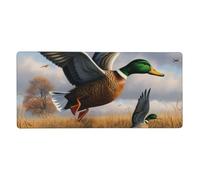 Hunting Flying Wild Ducks by The Lake Print Mouse Pad Extra - Large Desk Mat for Office, Work - from - Home, PC Gamers & Streamers 16 x 35.5 Inch