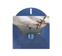 Hunting Flying Wild Ducks Greeting Card With Envelope, Birthday Card, Christmas Card, Invitation Card, 3 Colors
