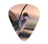 Hunting Flying Wild Ducks Print Guitar Picks, 12 Pcs Guitar Plectrums Celluloid Pick Classical Triangle Picks for Acoustic, Electric, Bass Guitar including 0.46mm 0.71mm 0.96mm