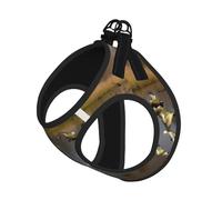 Hunting Flying Wild Ducks Print Reflective Pet Leash Vest For Small Dogs & Cats, Adjustable Outdoor Walking Hiking Vest