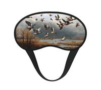 Hunting Flying Wild Ducks Print Sleep Eye Mask Light Blocking Soft and Comfortable Night Eye Blinder for Women Men for Sleeping Travel Night Shift