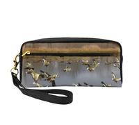 Hunting Flying Wild Ducks Print Stylish Makeup Bag Girls Students Waterproof Cosmetic Pouch Stationery Toiletry