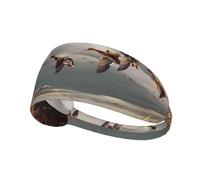 Hunting Flying Wild Ducks Printed sports sweatband suitable for running, cycling, fitness and yoga, moisture wicking headband