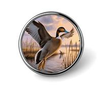 Hunting Flying Wild Ducks Round Badge Pin Funny 1 Inch Button Brooch Lapel Pins Fashion Hat Shirt Pin Tie Tack Pinback Buttons Badge Party Supplies Decor Badges For Clothing Coat Hat Dress For Men Wom