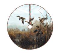 Hunting Flying Wild Print Christmas Tree Skirt Festive Decoration For The Perfect Holiday Ambience