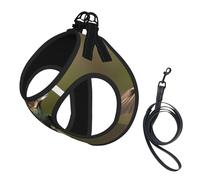 Hunting Flying-Wild Print Pet Leash Vest,Breathable Mesh Pet Harness, Reflective For Small Medium Dogs Safe Easy Walking