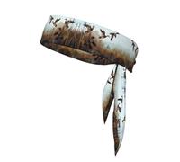 Hunting Flying Wild Print Sports Head Tie Bandanas – Comfortable Athletic Sweatbands for Running, Yoga, Cycling, and More