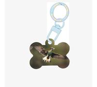Hunting Flying-Wild Printing Acrylic Dog Bone Ornament,Dog Tags Personalized Pet Ornament, Key Chain Bone Shaped Id Tags