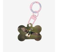 Hunting Flying-Wild Printing Acrylic Dog Bone Ornament,Dog Tags Personalized Pet Ornament, Key Chain Bone Shaped Id Tags