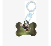 Hunting Flying Wild Printing Acrylic Dog Bone Ornament,Dog Tags Personalized Pet Ornament, Key Chain Bone Shaped Id Tags
