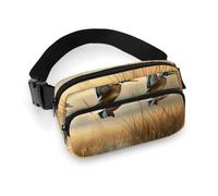 Hunting Flying Wild Waist Bag Fashion Fanny Bag with Adjustable Strap for Outdoor Workout Cycling Unisex, white, 20x13cm, Waist Bag