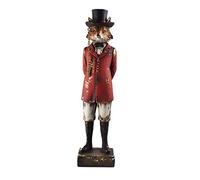 Hunting Fox Statue Vintage Clothing Style Unique Novelty Resin Decor Steampunk Fantasy Dapper Animals H26.5cm