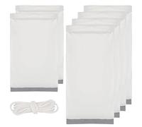 Hunting Game Bags - Easy Meat Transport, Bright White Fabric High Visibility, 950g Weight + 6 Sacks Per Bundle, Reinforced Synthetic Strong Weave - For Deer Stalking & Outing, Hunting Accessories