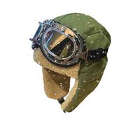 Hunting Hat - Warm Hat with Glasses | Thick Winter Cycling Hat | Amplify Outdoor Cycling Skiing Hiking Commuting Snowboard Motorcycling Arrampic, Army Green, XS