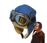 Hunting Hat - Warm Hat with Glasses | Thick Winter Cycling Hat | Amplify Outdoor Cycling Skiing Hiking Commuting Snowboard Motorcycling Arrampic, Blue, XS