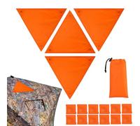 Hunting Hideaway Orange Markings, Waterproof Cover, Pack of 4 Tree Hiding Safety Panels, for Backpack, Jogging, Adventure, Cycling, Construction Work for Men and Women