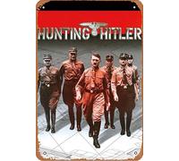 Hunting Hitler Film Movie Poster Retro Metal Tin Sign Wall Home Wall Art Metal Tin Sign,cave,bar,Club, Metal Tin Sign 8x12 Inches