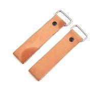 HUNTING HUNTS Leather Tape Measure Holster for Belt - 2-Pack Light Brown Tool Belt Pouch - Heavy-Duty Leather Loop for Tape, Ruler, Knife - Carpenter, Handyman, DIY & Construction Gear