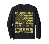 Hunting Im Into Fitness Fit Ness Deer Freezer Men Women Kids Long Sleeve T-Shirt