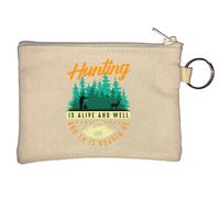 Hunting is Alive and Well and So It Should Be Key Chain Coin Purse Beige