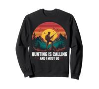 Hunting Is Calling Hunter Outdoors Mountain Sunset Sweatshirt