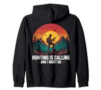 Hunting Is Calling Hunter Outdoors Mountain Sunset Zip Hoodie