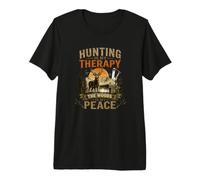 Hunting is My Therapy Quiet Woods is My Peace Premium T-Shirt