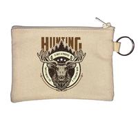 Hunting is Not A Proper Employment for A Thinking Man Key Chain Coin Purse Beige