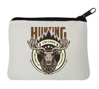 Hunting is Not A Proper Employment for A Thinking Man Neoprene Coin Purse Pouch 10x11cm White