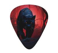 Hunting Panthers Printed guitar picks, 12 pieces in 3 different thicknesses, suitable for acoustic guitar, electric guitar and band players