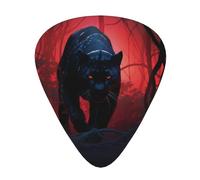 Hunting Panthers Stylish and durable guitar picks, three types of thin, medium and heavy guitar picks (12 pieces), suitable for guitar, bass, electric guitar, ukulele,