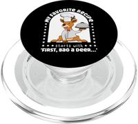 Hunting Recipe Humor Hunter Deer Season Cook Outdoor Chef PopSockets PopGrip for MagSafe