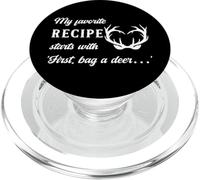 Hunting Recipe Humor Hunter Deer Season Cook Outdoor Chef PopSockets PopGrip for MagSafe