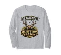 Hunting Season Deer Buck Bow Camouflage Outdoor Hunter Long Sleeve T-Shirt