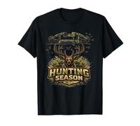 Hunting Season Deer Buck Bow Camouflage Outdoor Hunter T-Shirt