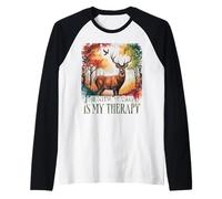 Hunting Season is My Therapy Raglan Baseball Tee