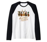Hunting Season Wildlife Hunter Big Game Bird Hunting Design Raglan Baseball Tee