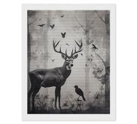 Hunting Silhouette of Deer Diamond Painting Kits for Adults Beginners 16x20 Full Drill Diamond Art with DIY Tools Round 5d Diamonds Dots Crafts Gem Art Paint by Diamonds for Home Wall Decor Relaxing
