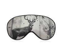 Hunting Silhouette of Deer Eye Mask for Women & Men, Breathable & Adjustable Eye Cover, Ultra Soft Sleep Mask, Lightweight Travel Blindfold for Airplane, Nap, Night Sleeping