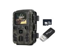 Hunting Trail Camera 20MP 1080P Outdoor Wildlife Cameras Scouting Surveillance Mini301 Night Vision Photo Trap With PIR Sensor(Mini301 with 32GB)