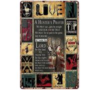 Hunting Wall Decor for Boys Room Deer A Hunters Prayer Just The Tip Promise Eat Sleep Hunt Metal Sign Decor Tin Aluminum Sign Wall Art Metal Poster for Men Home Bar Party Garage Bathroom 16x12 Inch