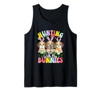 Hunting with My Bunnies Three Easter Beagles Owner Kids Tank Top