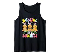 Hunting with My Bunnies Three Easter Golden Retrievers Owner Tank Top