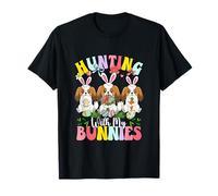 Hunting with My Bunnies Three Easter Pekingeses Owner Kids T-Shirt