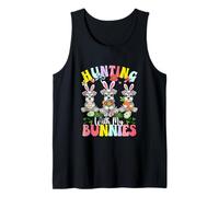Hunting with My Bunnies Three Easter Schnauzers Owner Kids Tank Top