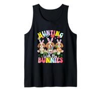 Hunting with My Bunnies Three Easter Sproodles Owner Kids Tank Top